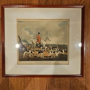 1937 Vintage Numbered Print in Original Frame